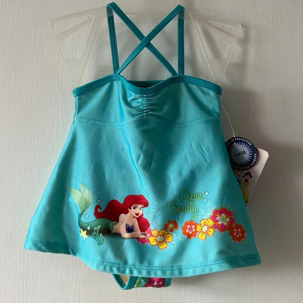 Vintage 90's Disney The Little Mermaid Ariel‎ Swimsuit Bathing Suit Size 18M NWT